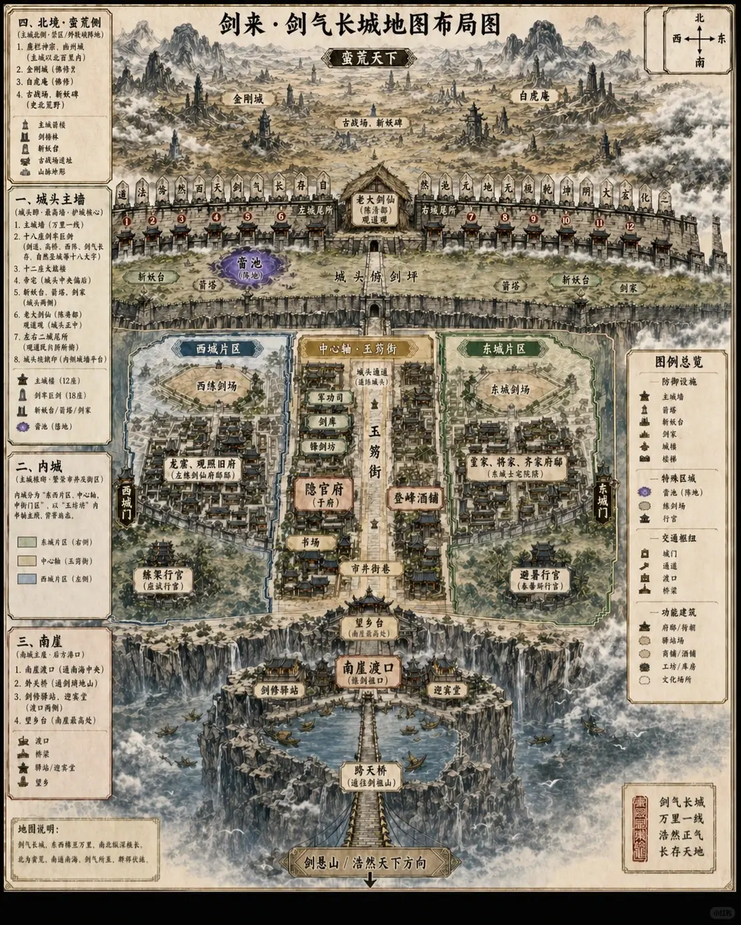 剑来 - 剑气长城舆图